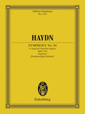 cover image of Symphony No. 94 G major, "Surprise"